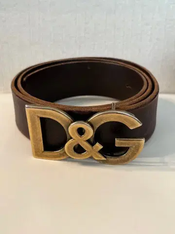 D&G 브라운 가죽 벨트