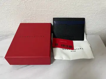 보나벤츄라 바이컬러 슬림 카드 케이스 노빌레 가죽 블랙 네이비