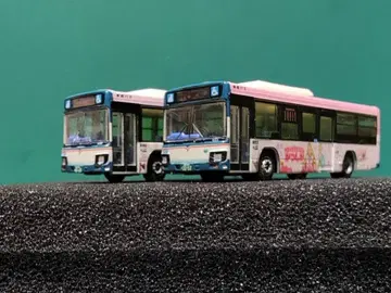 버스 컬렉션 케이세이 버스 이스즈 엘가 리카짱 랩핑 2대 세트