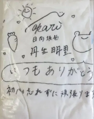 히나타자카46 니부 아카리 친필 사인 T셔츠