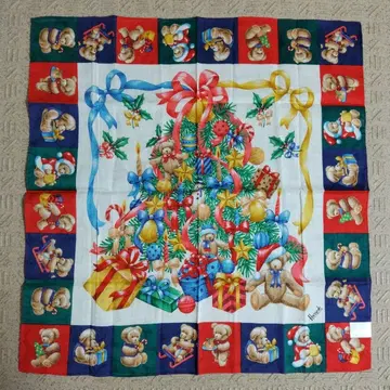 해롯 손수건 크리스마스 베어