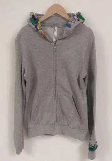 sunaokuwahara 컬러풀 패치워크 풀 집업 후드티