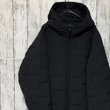 UNIQLO PUFFTECH 충전솜 후드 자켓 L 블랙 [ E-48 ]