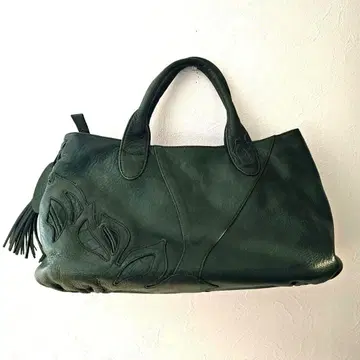 이비자 IBIZA 가죽 핸드백 가죽 미도리 그린