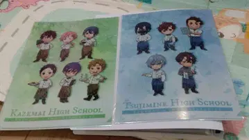 츠루네 후마이 & 츠지미네 고등학교 스이파라 콜라보 클리어 파일 세트