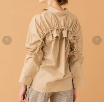 유나이티드 도쿄 라운드 패턴 셔츠 S 베이지