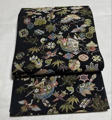 후쿠로 오비 블랙 베이스에 보물 모음