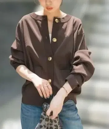 스픽 앤 스팬 워셔블 크루넥 가디건