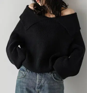 AMELY 케이프 칼라 디자인 니트