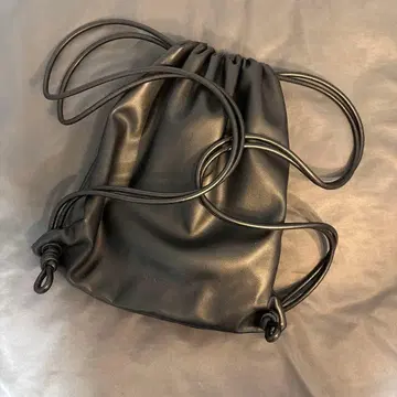 JEANASIS 블랙 합성 피혁 3Room 백팩 냅색