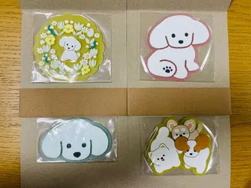 여러 가지 강아지 러버 코스터 4장 세트 테라오카 나츠미