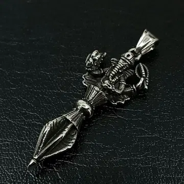 빈티지 실버 GOD 갓 엘리펀트 목걸이 펜던트