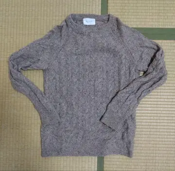 어반 리서치 베이지 케이블 짜임 니트 스웨터