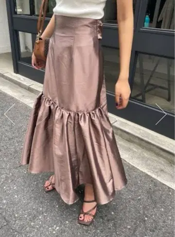 rienda 리엔다 개더 티어드 맥시 스커트