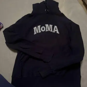 MoMA 로고 자수 네이비 S 사이즈 후드티