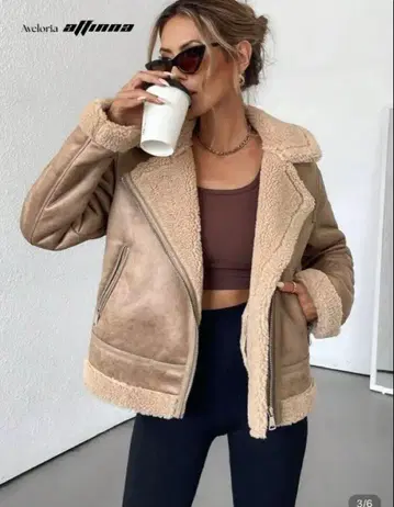 무스탕 코트 보아 라이더스