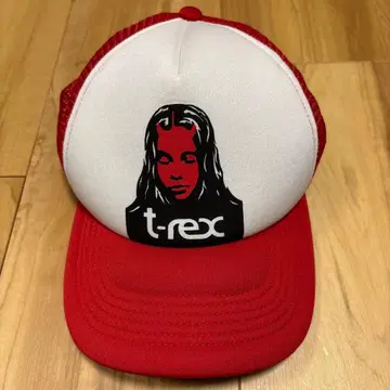 x-girl t-rex 콜라보 캡 메쉬 y2k 레어