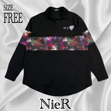 [ 새상품급 ] NieR N 블로킹 풀오버 셔츠 긴팔 셔츠 프리 사이즈