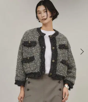 캘런솔로지 니트 트위드 가디건