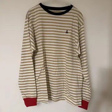 SOPHNET. 스트라이프 긴팔 티셔츠 베이지