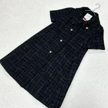 케이트 스페이드 트위드 코트 원피스 사이즈 4 블랙