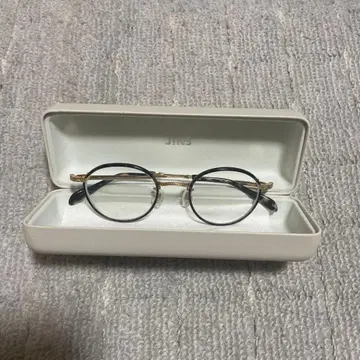 JINS 라운드 프레임 안경 케이스 포함