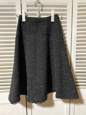 레스 빠세 트위드 플레어 스커트