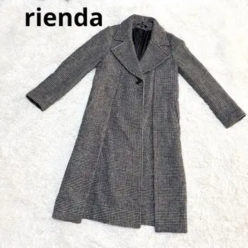 [ 새상품급 ] rienda 체스터 코트 글렌체크 패턴 그레이 M 사이즈