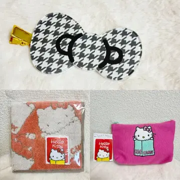 헬로키티전 리본형 클립 타월 파우치 세트