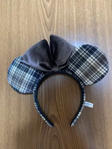 체크 무늬 머리띠 (디즈니)