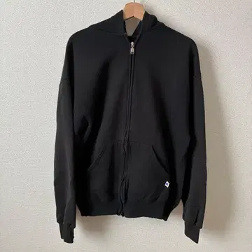 빈티지 러셀 애슬레틱 USA제 풀 지퍼 후디 블랙 L