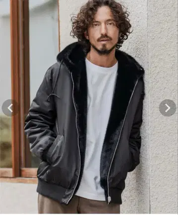 CAMBIO 리버서블 에코 퍼 나일론 블루종 sizeL