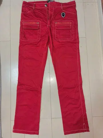 Balance Design 스컬 자수 레드 팬츠 골프웨어