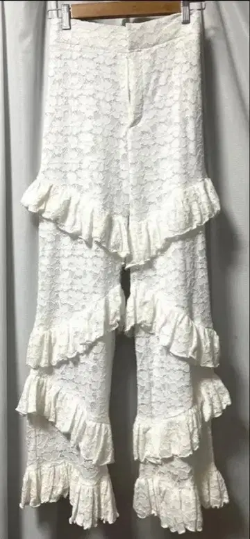 poppy 아사기니뇨 레이스 프릴 팬츠 L