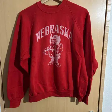 80s JERZEES NEBRASKA 맨투맨 트레이닝복 레드