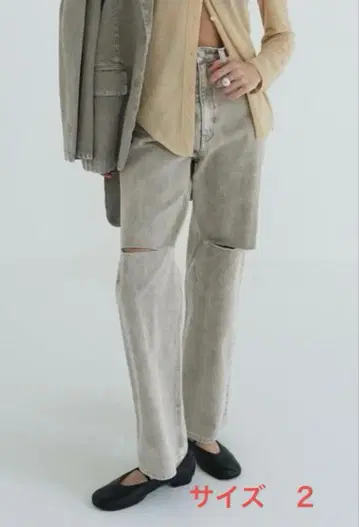 새상품급 데님 컷 팬츠 크러쉬 2