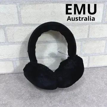 EMU 에뮤 양가죽 무스탕 귀도리 귀마개 블랙