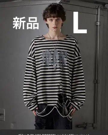 GRANCY 올 패턴 큐빅 그래픽 롱 T 사이즈 L