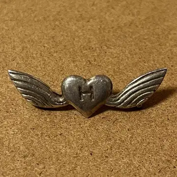 레어 할리우드 런치 마켓 실버 925 배지 브로치 H.R.M