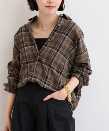 JOURNAL STANDARD relume 체크 오버사이즈 셔츠