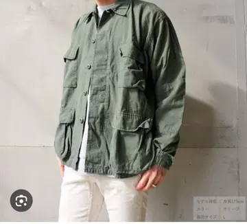 올리브 밀리터리 자켓 S 사이즈