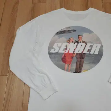SENDER 전후 프린트 긴팔 T셔츠