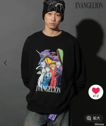EVANGELION(에반게리온) 콜라보 프린트 풀오버