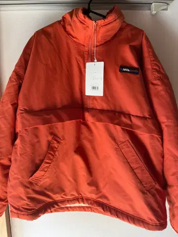 Java 별주 리버서블 하프 지퍼 나일론 보아 블루종 L 오렌지