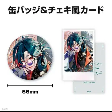 니지산지 사카키 네스 생일 굿즈 폴라로이드풍 카드 캔뱃지 세트 a