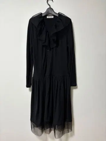 YUKIE NAGANO 블랙 롱 가디건 드레스