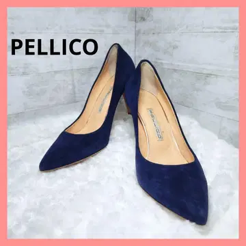 [ 새상품급 ] PELLICO 네이비 스웨이드 하이힐 스틸레토 24cm