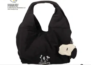 PEANUTS 스누피 토트백 블랙