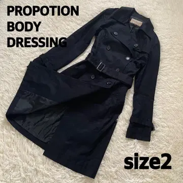 PROPORTION BODY DRESSING 블랙 트렌치코트 2