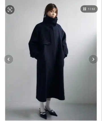 [ 완판 색상 ] FRAY I.D 울 리버 발마칸 코트 네이비